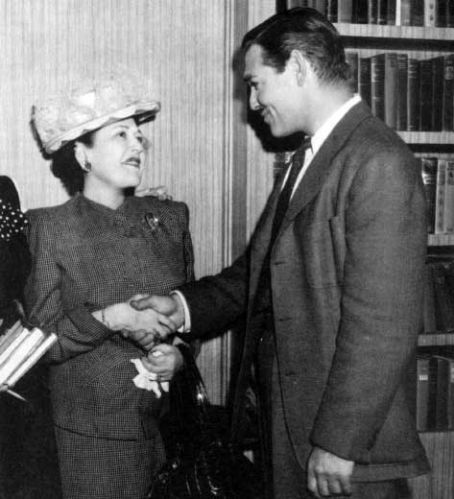 Louella Parsons and Clark Gable