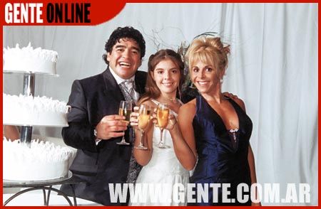 Diego Armando Maradona and Claudia Maradona