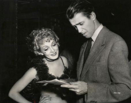 Jimmy Stewart and Marlene Dietrich
