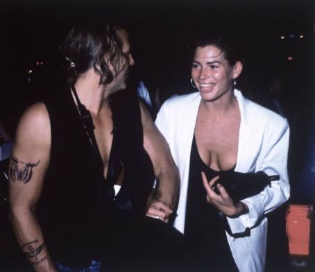 Carre Otis and Mickey Rourke 