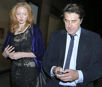 Lily Cole and Bryan Ferry