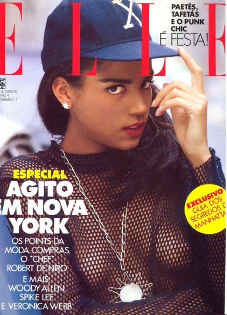 Veronica Webb Elle Magazine Cover Brazil June 1991 Veronica Webb Elle Magazine Cover Brazil June 1991