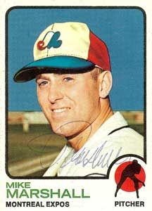 Mike Marshall Autograph on a 1973 Topps (#355)