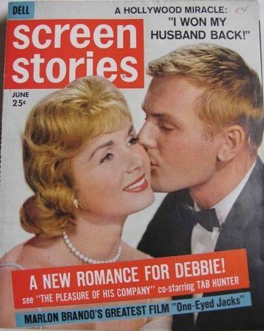 Debbie Reynolds Tab Hunter Screen Stories Magazine Cover United States 