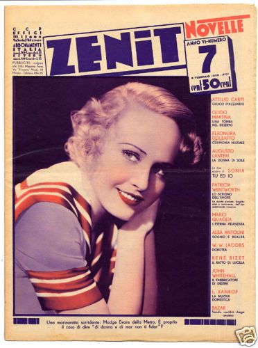 Related Links Madge Evans Zenit Magazine Italy 6 February 1935 