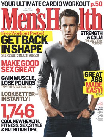 Health Ryan Reynolds on Ryan Reynolds  Men S Health Magazine March 2009 Cover Photo   United