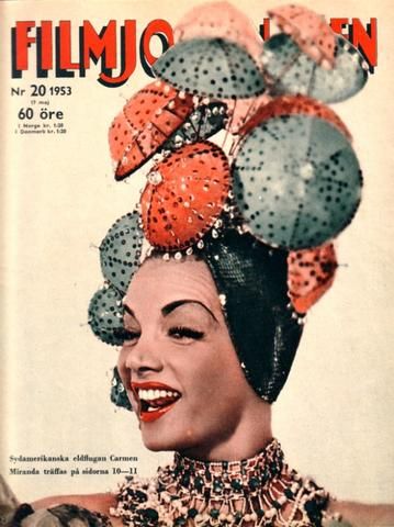 Related Links Carmen Miranda Filmjournalen Magazine Sweden May 1953 