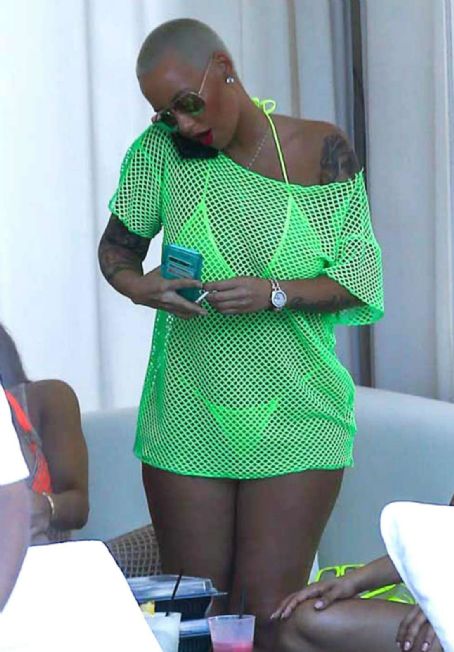 Amber Rose On Vacation In Miami