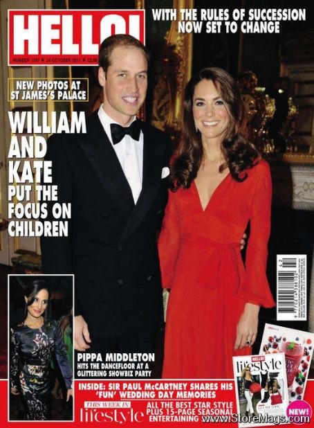 Kate Middleton Hello Magazine Cover United Kingdom 24 October 2011