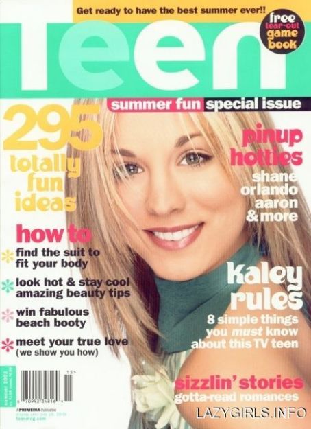 Kaley Cuoco Teen Magazine United States August 2003