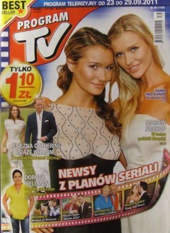 Marta Krupa Joanna Krupa Program TV Magazine Cover Poland 23 September 