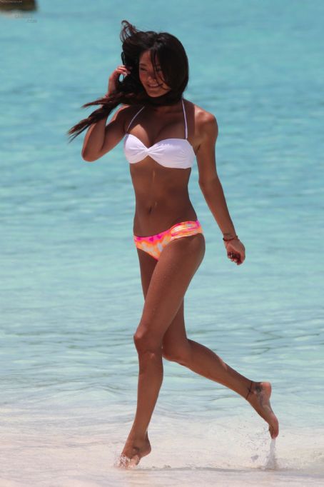 Jarah Mariano Shooting for Victoria's Secret Swim 2012 on August 15 2011
