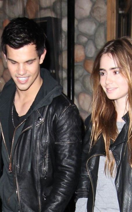  Lautner and Lily Collins Taylor Lautner and girlfriend Lily Collins 