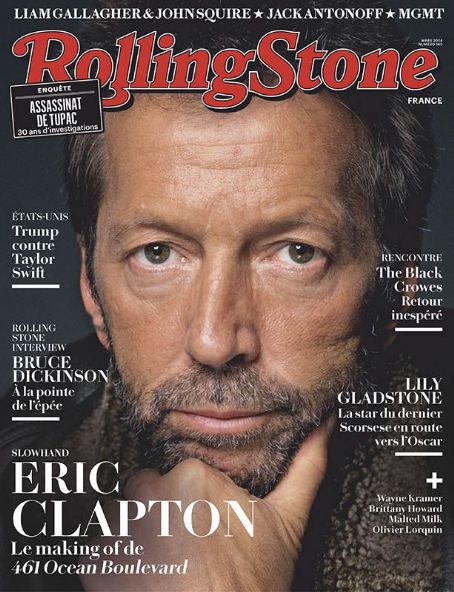 Eric Clapton, Rolling Stone Magazine March 2024 Cover Photo - France