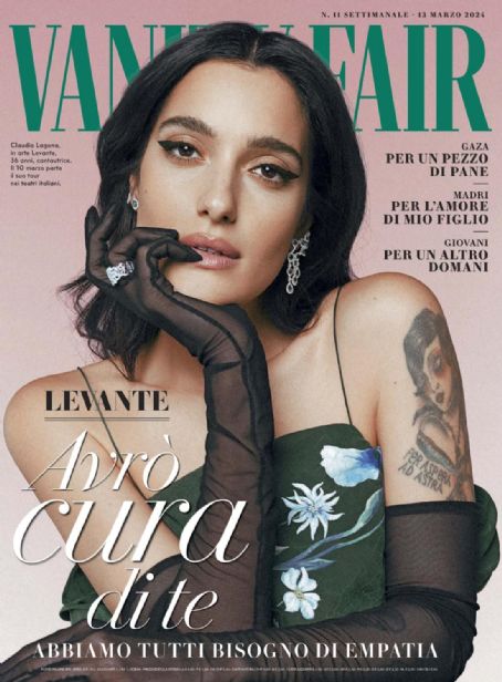 Levante, Vanity Fair Magazine 13 March 2024 Cover Photo - Italy