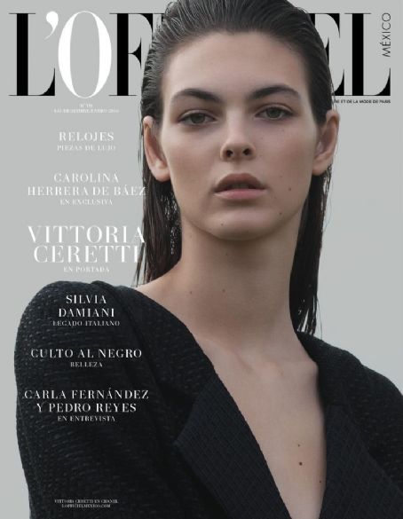 Vittoria Ceretti, LOfficiel Magazine December 2015 Cover Photo - Mexico