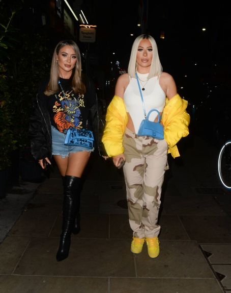 Demi Sims – With Frankie Sims night out in Kensington | Demi Sims