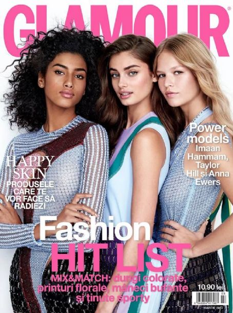 Anna Ewers, Taylor Hill, Imaan Hammam, Glamour Magazine March 2017 ...