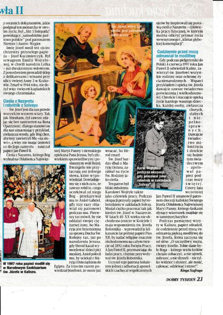Pope John Paul II - Dobry Tydzień Magazine Pictorial [Poland] (22 April 2025)