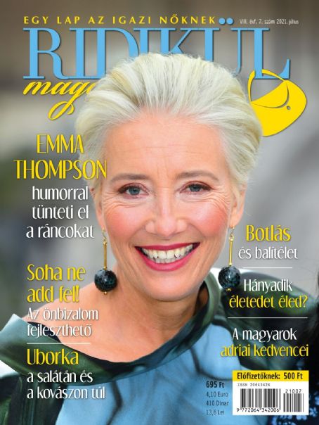 Emma Thompson - Ridikül Magazine Cover [Hungary] (July 2021)