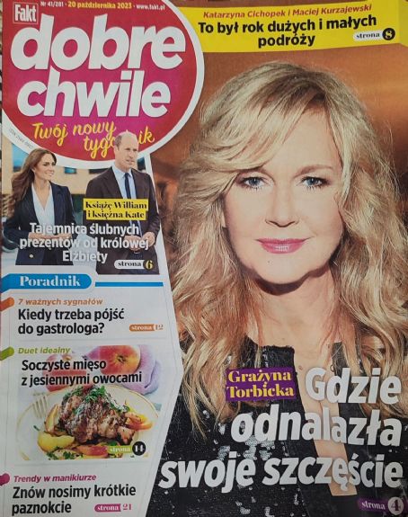 Grazyna Torbicka, Dobre Chwile Magazine 20 October 2023 Cover Photo ...