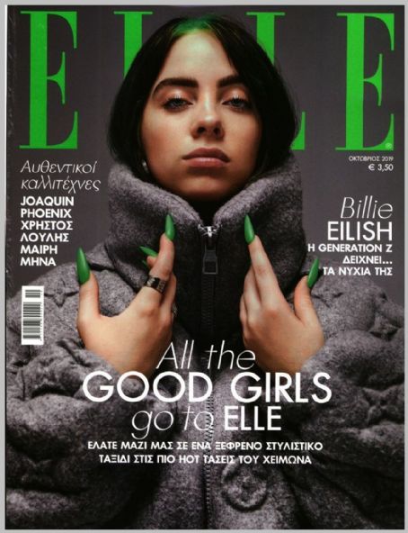 Billie eilish nude magazine cover Billie Eilish O Connell Elle Magazine October 2019 Cover Photo Greece