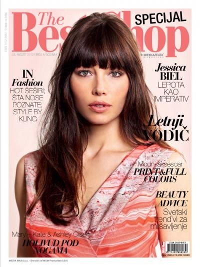 Jessica Biel, The Best Shop Magazine 30 July 2012 Cover Photo - Serbia