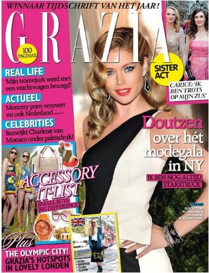 Doutzen Kroes, Grazia Magazine 15 May 2012 Cover Photo - Netherlands