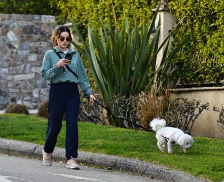 Lucy Hale – Is spotted on a dog walk in Los Angeles