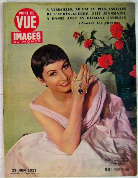 Zizi Jeanmaire Point De Vue Magazine 25 June 1953 Cover Photo France