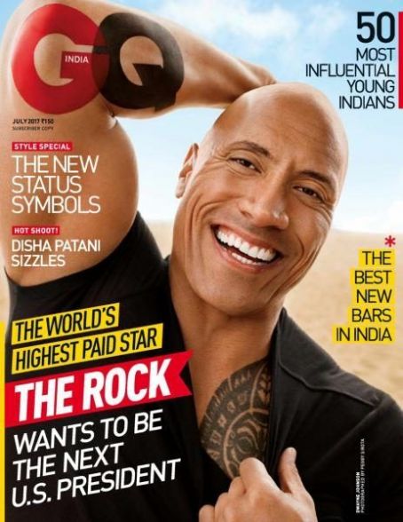 Dwayne Johnson, GQ Magazine July 2017 Cover Photo - India