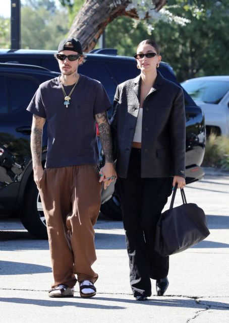 Hailey Bieber – With Justin Bieber seen while out in Los Angeles