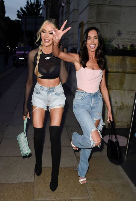 Olivia Attwood – With Fran Parman, Nicole Bass, Clelia Theodorou at ‘Olivia Meets Her Match’ set