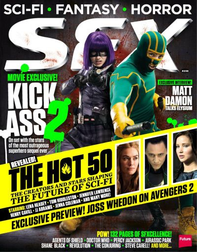 Chloe Grace Moretz Aaron Taylor Johnson Kick Ass 2 Sfx Magazine September 2013 Cover Photo United Kingdom