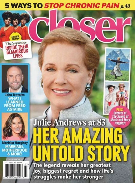 Julie Andrews, Closer Magazine 16 September 2019 Cover Photo - United ...