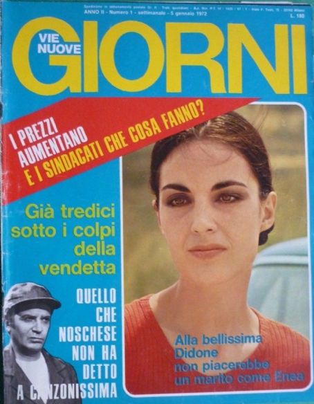 Olga Karlatos - Vie Nuove Giorni Magazine Cover [Italy] (5 January 1972)