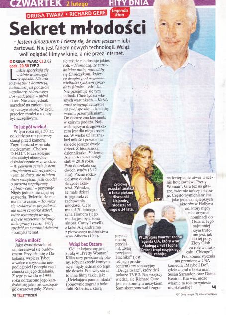 Richard Gere - Tele Tydzień Magazine Pictorial [Poland] (27 January 2023)