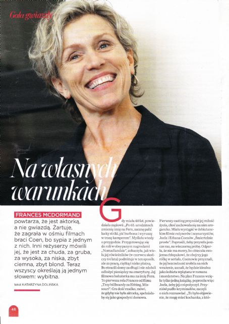 Frances McDormand - Gala Magazine Pictorial [Poland] (26 April 2021)