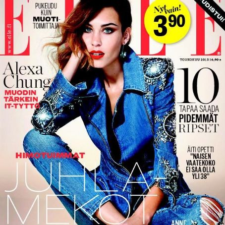 Alexa Chung, Elle Magazine May 2015 Cover Photo - Finland