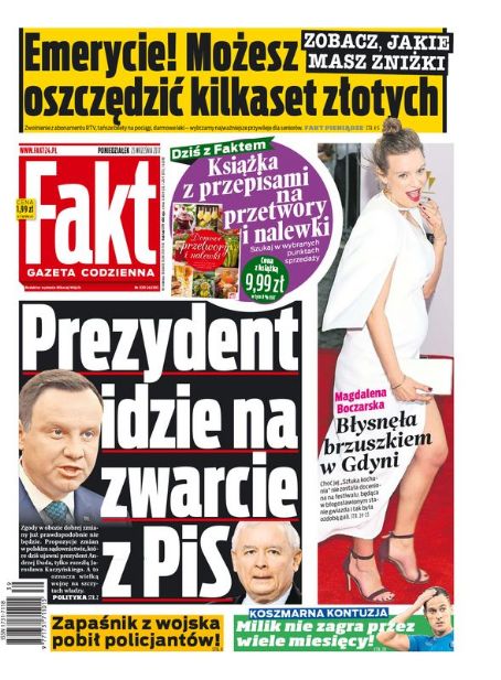 Magdalena Boczarska - Fakt Magazine Cover [Poland] (25 September 2017)