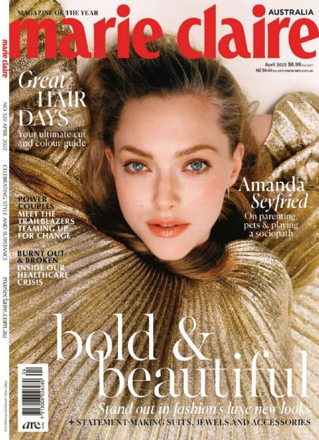 Amanda Seyfried, Marie Claire Magazine April 2022 Cover Photo - Australia