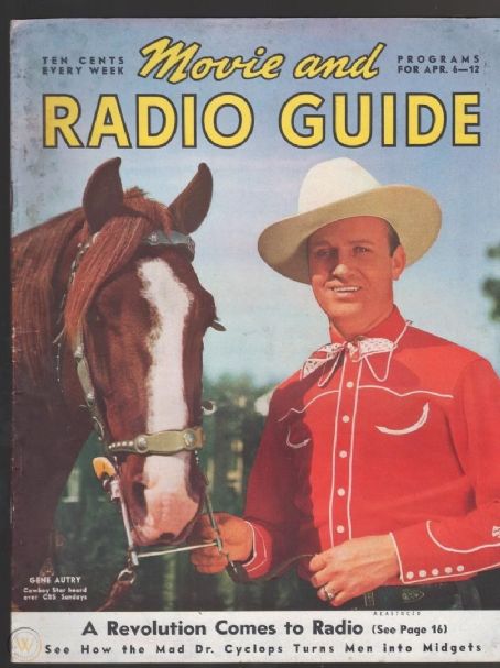 Gene Autry - Movie-radio Guide Magazine Cover [United States] (12 April 1940)