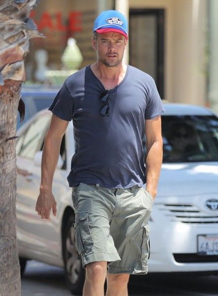 Duhamel is seen stopping by a gas station in Brentwood, California on July 29, 2015