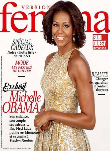 Michelle Obama, Version Femina Magazine 18 November 2018 Cover Photo