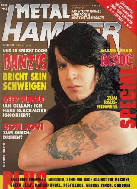 Glenn Danzig - Metal&Hammer Magazine Cover [Germany] (August 1993