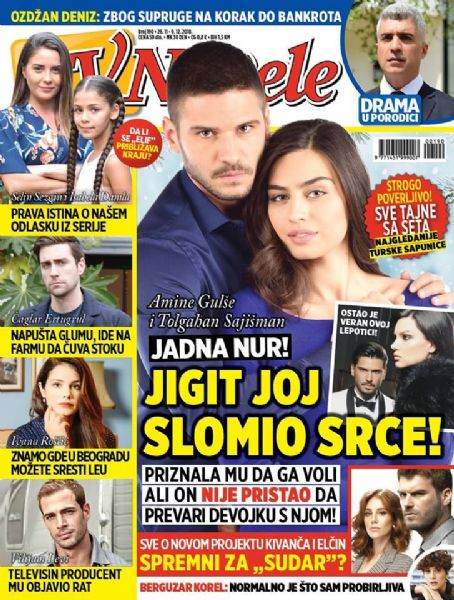 Tolgahan Sayisman Amine Gulse Asla Vazgecmem Amine Gulse And Tolgahan Sayisman Tv Novele Magazine 26 November 2018 Cover Photo Serbia