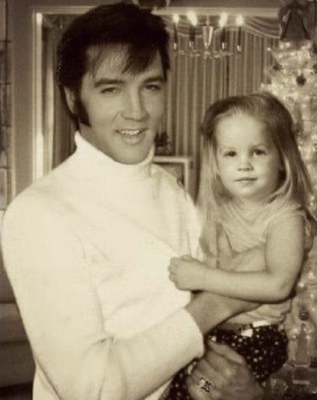 Lisa Marie Presley and Elvis Presley