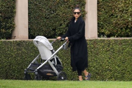 Shay Mitchell – With Matte Babel with their daughter Atlas Noa near their home in Los Feliz