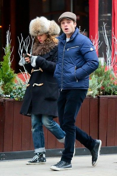 Margarita Levieva and Sebastian Stan are seen on a stroll
