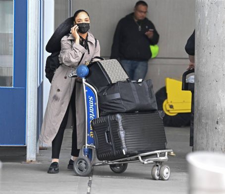 Tessa Thompson – Seen at JFK airport in New York - FamousFix